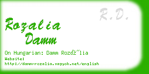 rozalia damm business card